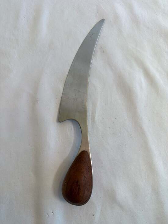 Vintage Dansk Torun Mid-Century Modern Teak and Stainless Steel Cheese Knife